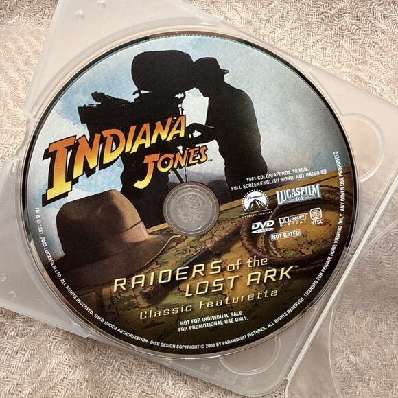 Indiana Jones Raiders of the Lost Ark Promo Featurette DVD – Rare – VGC - Picture 3 of 3
